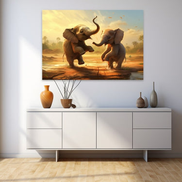 2 Elephants Painting